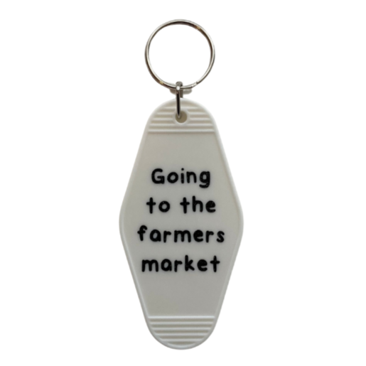 Going to the farmers market Keychain