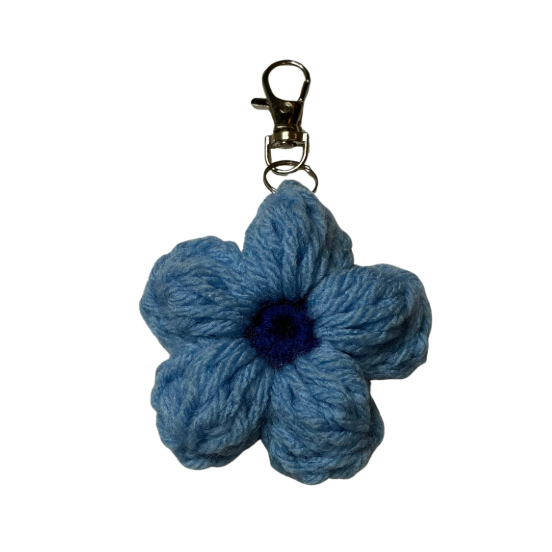 Blue Flower Keychain