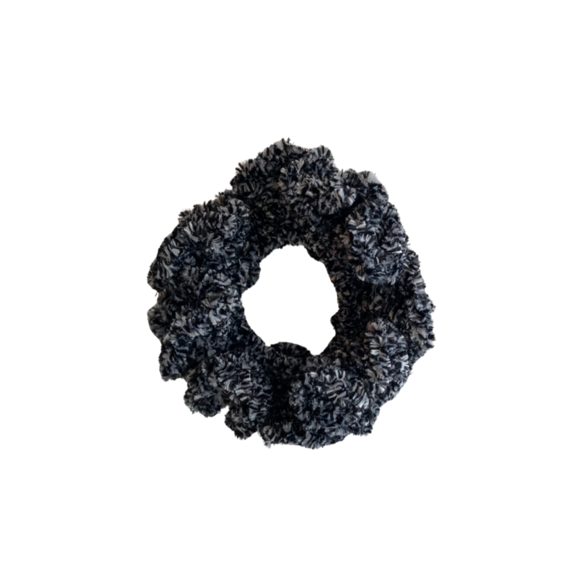 Super Soft Scrunchie (Black & White Speckled)