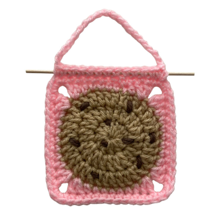 Cookie Wall Hanging (Chocolate Chip on Pastel Pink)