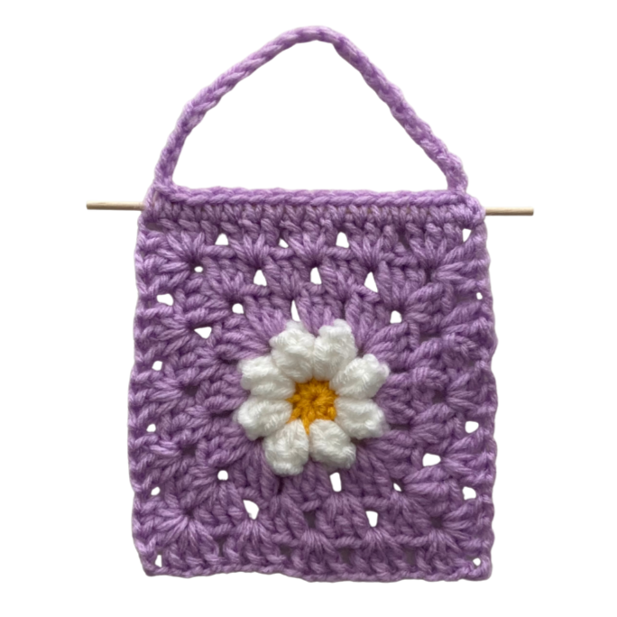 Daisy Wall Hanging (Pastel Purple)