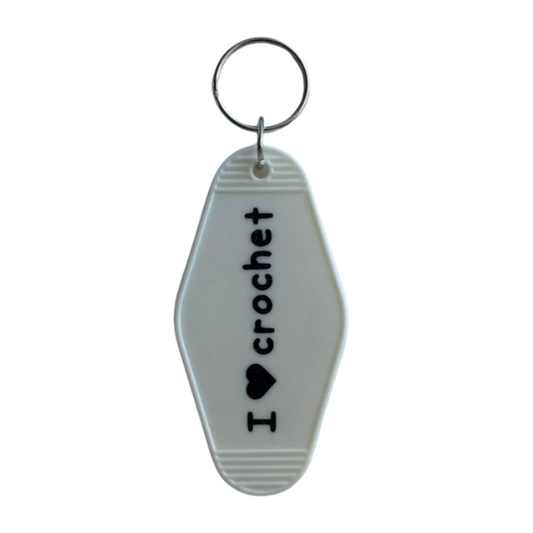 I heart crochet Keychain