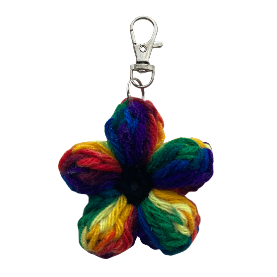 Rainbow Flower Keychain